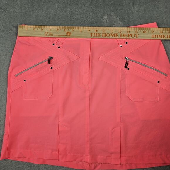 Jamie Sadock Golf Skirt Womens Size 12 Neon Hot Pink Fluorescent Sporty Preppy - Picture 8 of 9